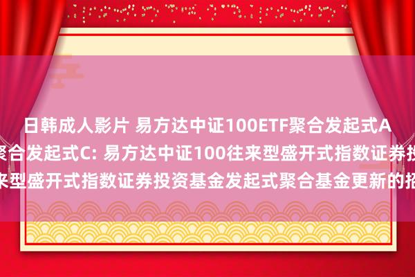 日韩成人影片 易方达中证100ETF聚合发起式A,易方达中证100ETF聚合发起式C: 易方达中证100往来型盛开式指数证券投资基金发起式聚合基金更新的招募证明书