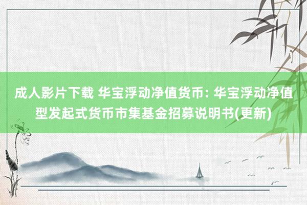 成人影片下载 华宝浮动净值货币: 华宝浮动净值型发起式货币市集基金招募说明书(更新)