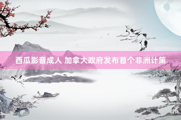 西瓜影音成人 加拿大政府发布首个非洲计策