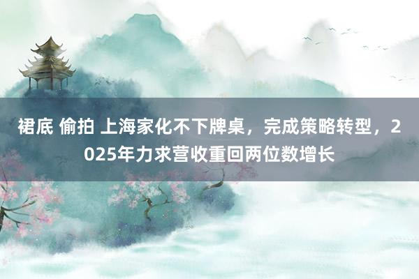 裙底 偷拍 上海家化不下牌桌，完成策略转型，2025年力求营收重回两位数增长