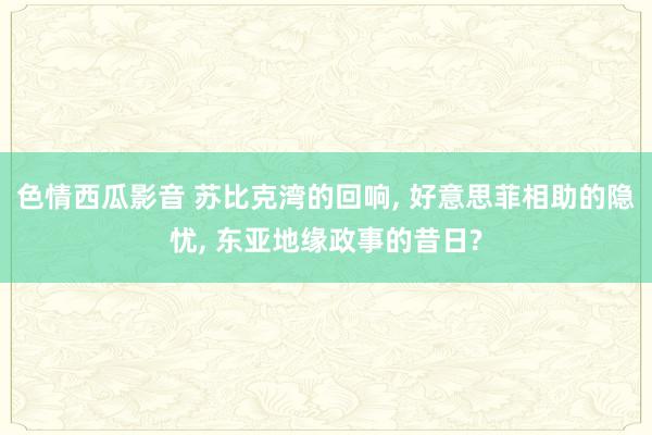 色情西瓜影音 苏比克湾的回响， 好意思菲相助的隐忧， 东亚地缘政事的昔日?