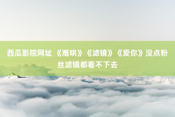 西瓜影院网址 《难哄》《滤镜》《爱你》没点粉丝滤镜都看不下去